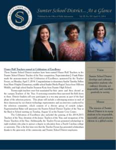 Sumter School District... At a Glance Published by the Office of Public Information