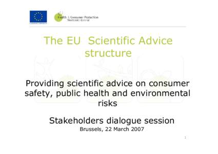 The EU  Scientific Advice structure