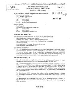 Page 2  Summary of FDA Requests and LIC Responses - Telecon April 20, 2011 ggC LANGFORD