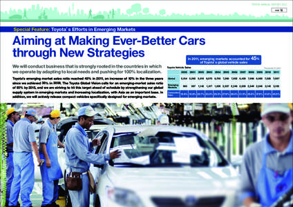 TOYOTA ANNUAL REPORT 2012 page 16  Special Feature: Toyota’s Efforts in Emerging Markets