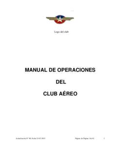 Logo del club aéreo MANUAL DE OPERACIONES DEL CLUB AÉREO