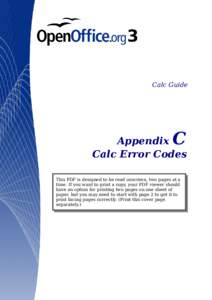 Calc Guide  C Appendix Calc Error Codes