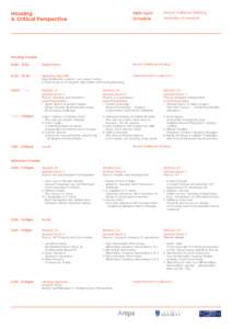 Housing A Critical Perspective 08th April Schedule