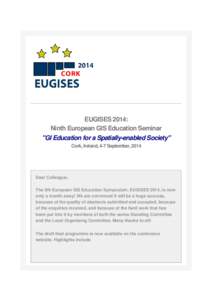 EUGISES 2014: Ninth European GIS Education Seminar 