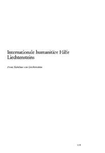Internationale humanitäre Hilfe Liechtensteins Prinz Nikolaus von Liechtenstein 119