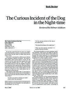The Curious Incident of the Dog in the Night-Time / Mathematician / Mark Haddon / Mathematical beauty / Monty Hall problem / Mathematics / Richard Borcherds / Philosophy of mathematics