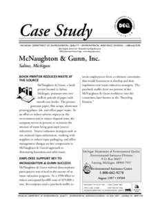 Case Study MICHIGAN DEPARTMENT OF ENVIRONMENTAL QUALITY  ENVIRONMENTAL ASSISTANCE DIVISION  [removed]John Engler, Governor  Russell J. Harding, Director DEQ Internet Home Page: www.deq.state.mi.us  McNaughton