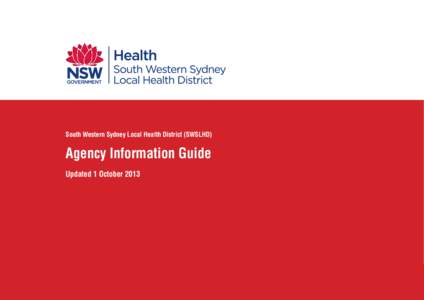 Agency Information Guide - South Western Sydney Local Health District