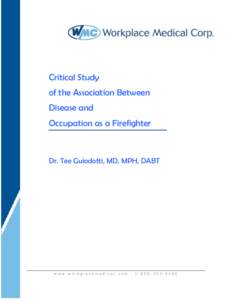 Critical Study  of the Association Between Disease and Occupation as a Firefighter
