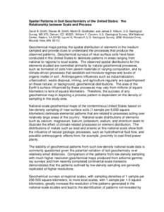 Spatial Patterns in Soil Geochemistry of the United States: The Relationship between Scale and Process