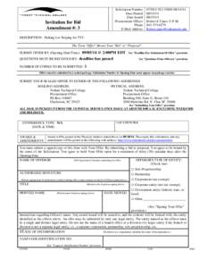 Solicitation Number Date Printed Date Issued Procurement Officer Phone E-Mail Address