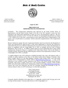 Politics of the United States / Government / History of the United States / Texas redistricting / United States House of Representatives elections in South Carolina / Voting Rights Act / Redistricting / United States House of Representatives