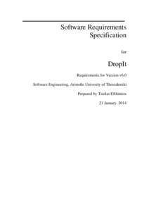 _________________ Software Requirements Specification for  DropIt