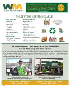Containers / Packaging / Recycling / Water conservation / Waste Management /  Inc / Tin can / Waste management / Sustainability / Technology