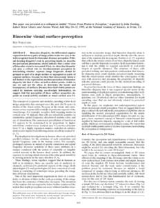 Proc. Natl. Acad. Sci. USA Vol. 93, pp. 634–639, January 1996 Colloquium Paper This paper was presented at a colloquium entitled ‘‘Vision: From Photon to Perception,’’ organized by John Dowling, Lubert Stryer (