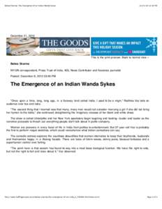 Betwa Sharma: The Emergence of an Indian Wanda Sykes:10 PM December 21, 2010