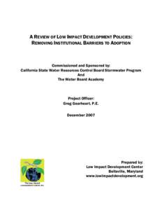 Water / Stormwater / Surface runoff / Clean Water Act / Low-impact development / California State Water Resources Control Board / Urban runoff / Storm drain / Nonpoint source pollution / Environment / Water pollution / Earth