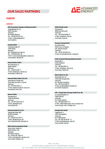 OUR SALES PARTNERS EUROPE GERMANY EEG Erneuerbare Energien Großhandel GmbH  NEWI-SOLAR GmbH
