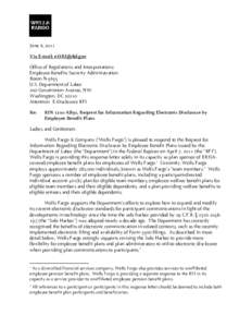 June 6, 2011 Via E-mail: [removed] Office of Regulations and Interpretations Employee Benefits Security Administration Room N-5655 U.S. Department of Labor