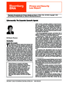 Privacy and Security Law Report ® Reproduced with permission from Privacy & Security Law Report, 11 PVLR 1792, [removed]Copyright 姝 2012 by The Bureau of National Affairs, Inc[removed]http://www.bna.com