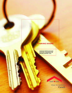 OPENING DOORS  CANADA MORTGAGE AND HOUSING CORPORATION ANNUAL REPORT 2002