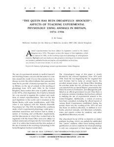 Physiology / American Physiological Society / Fellows of the Royal Society / The Physiological Society / Animal testing / Brown Dog affair / John Hughes Bennett / Carl Ludwig / National Anti-Vivisection Society / Biology / Science / Animal rights