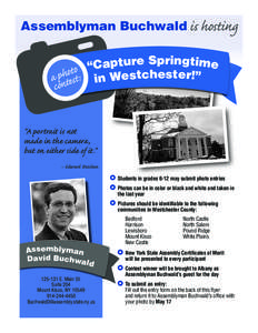 Assemblyman Buchwald is hosting ture Springtime p a C “