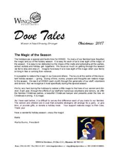 Dove Tales Women in Need Growing Stronger Christmas[removed]The Magic of the Season