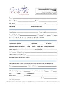 11	
   TRANSIENT RESERVATION FORM