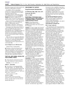 [removed]Federal Register / Vol. 71, No[removed]Tuesday, September 26, [removed]Rules and Regulations The basis of approval is discussed in the freedom of information summary.