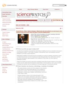 Nicola Bellomo, Philip K. Maini & Natasha Li Martin - ScienceWatch.com