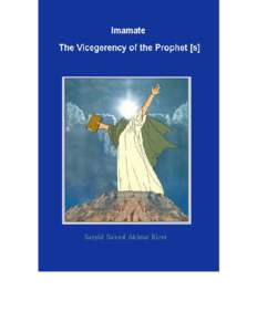 Table of Content About this Title ................................................................ 3 Part I - General Meaning ................................................ 4 1. Meaning of Imamah and Khilafah ........