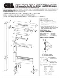 TechnologyLK-CRL Concealed Overhead Door Closers