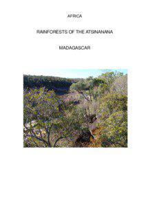 AFRICA  RAINFORESTS OF THE ATSINANANA
