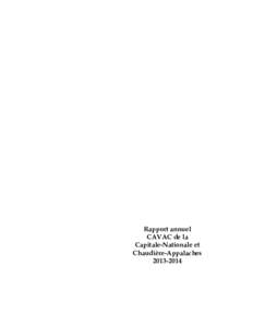 Rapport annuel CAVAC de la Capitale-Nationale et Chaudière-Appalaches[removed]