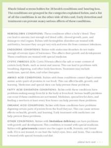 Medical genetics / Newborn screening / Methylmalonic acidemia / Propionic acidemia / Isovaleric acidemia / Glutaric aciduria type 1 / Biotinidase deficiency / 3-Methylcrotonyl-CoA carboxylase deficiency / Biotin / Health / Rare diseases / Genetic genealogy