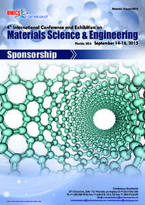 Materials Science4th International Conference and Exhibition on Materials Science & Engineering Florida, USA