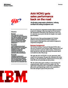 IBM Software Business Analytics Insurance  AAA NCNU gets
