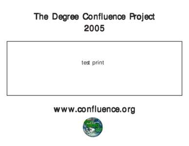 The Degree Confluence Project 2005 test print  78°N 14°E