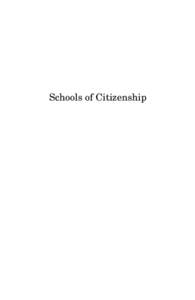 Schools of Citizenship  Schools of Citizenship: Charity and Civic Virtue  Frank Prochaska