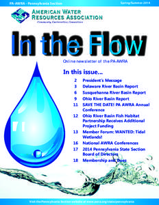 Spring/Summer[removed]PA-AWRA - Pennsylvania Section In the Flow Online newsletter of the PA-AWRA