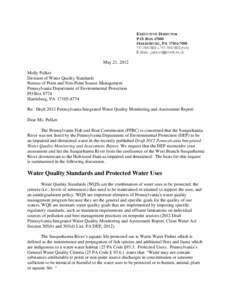 Water pollution / Environmental science / Water / Water management / Water quality / Holtwood /  Pennsylvania / Smallmouth bass / Harrisburg /  Pennsylvania / Susquehanna River / Geography of the United States / Geography of Pennsylvania / Matter