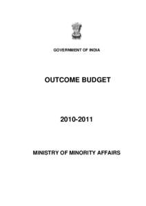 GOVERNMENT OF INDIA  OUTCOME BUDGET[removed]