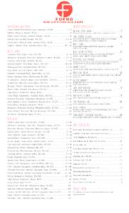 forno a cocktails a beer H OU S E COCK T A I L S wine list