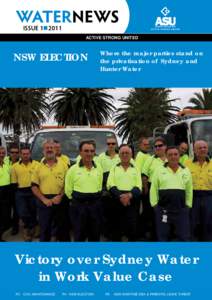 WATERNEWS ISSUE 1n2011 ACTIVE STRONG UNITED  NSW ELECTION