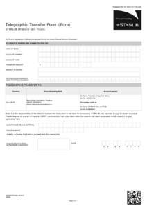 Facsimile[removed]or[removed]Telegraphic Transfer Form (Euro) STANLIB Offshore Unit Trusts  The Trust is regulated as a Collective Investement Fund by the Jersey Financial Services Commission.
