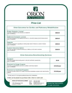 Orion Outcomes for CVPR Price List.pub