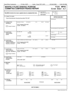 Texas Ethics Commission  P.O.Box[removed]Austin, Texas[removed]