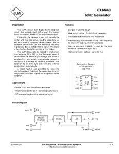 ELM440 60Hz Generator Description