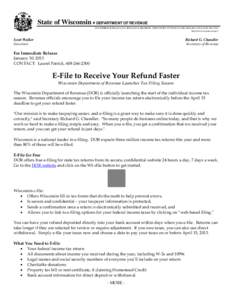 E-File to Receive Your Refund Faster